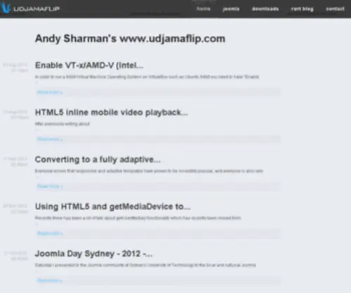Udjamaflip.com(Andy Sharman's) Screenshot