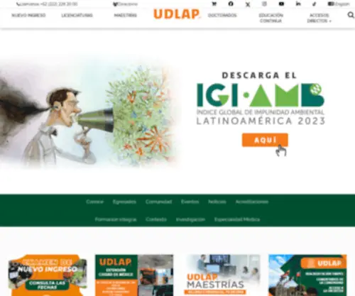 Udlap.mx(La Universidad de las Américas Puebla (UDLAP)) Screenshot