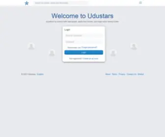 Udustars.com(Udustars is a social networking application that was developed at the beginning of COVID) Screenshot