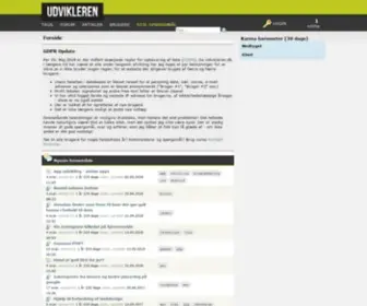 Udvikleren.dk(Programmering, webdesign og grafik) Screenshot