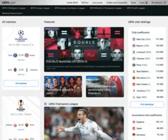 Uefa.com(The official website for European football) Screenshot