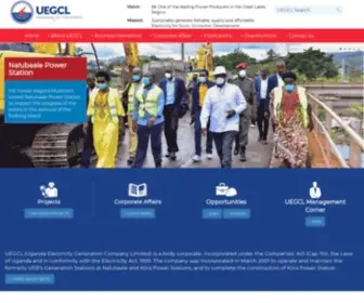 Uegcl.com(Uganda Electricity Generation Company Ltd) Screenshot