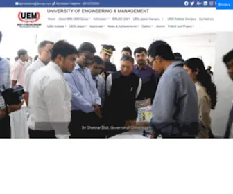 Uem.edu.in(The IEM UEM education group) Screenshot