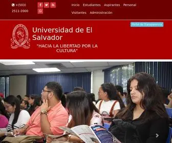 Ues.edu.sv(Universidad de El Salvador) Screenshot