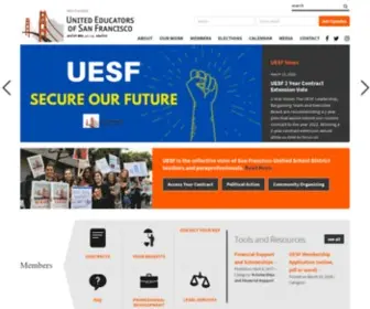 Uesf.org(United Educators of San Francisco) Screenshot