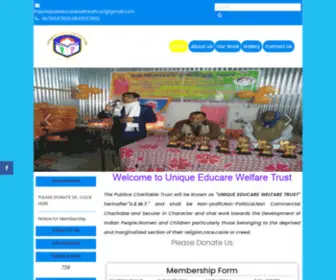 Uewt.in.net(Unique Educare Welfare Trust) Screenshot