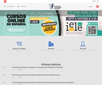 Uexfundacion.es(Fundación Universidad Sociedad de la UEx) Screenshot