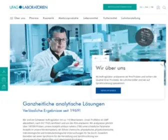 Ufag-Laboratorien.ch(Auftragsanalytik für Industrie und Gewerbe) Screenshot