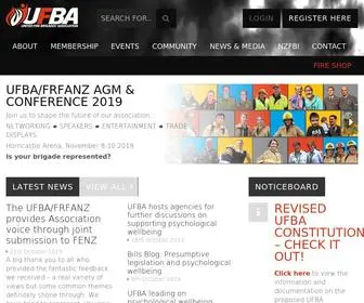 Ufba.org.nz(Homepage) Screenshot
