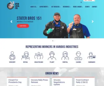 UFCW135.com(A VOICE for Working America) Screenshot
