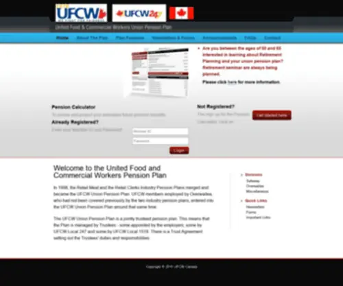 Ufcwpensionplan.com(UFCW Union Pension Plan) Screenshot