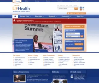 Ufhealth.org(UF Health) Screenshot