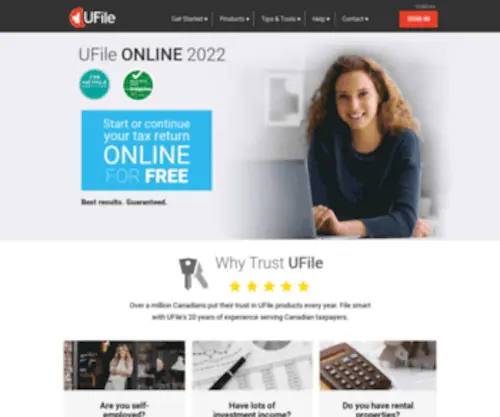 Ufile.com(Tax Software for Canadians) Screenshot