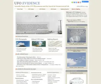 Ufoevidence.org(UFO EVIDENCE) Screenshot