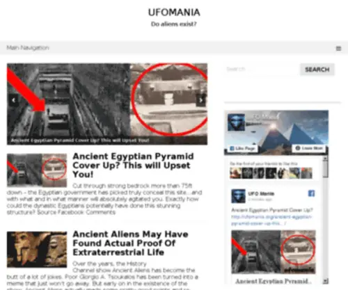 Ufomania.org(Dit domein kan te koop zijn) Screenshot