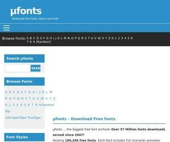 Ufonts.com(µfonts) Screenshot