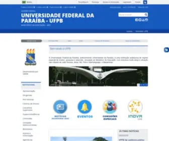 UFPB.br(GOVERNO FEDERAL UNIVERSIDADE FEDERAL DA PARAÍBA) Screenshot