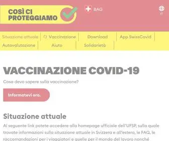 UFSP-Coronavirus.ch(Situazione attuale) Screenshot