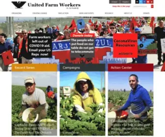 UFW.org(The Official Web Page of the United Farm Workers of America) Screenshot