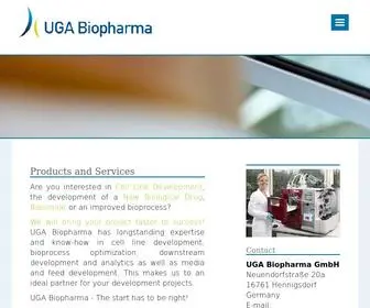 Ugabiopharma.com(UGA-Products and Services) Screenshot