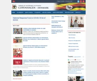 Ugandaembassy.dk(Uganda Embassy to Copenhagen) Screenshot