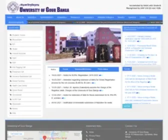 UGB.ac.in(University Of Gour Banga) Screenshot