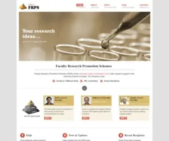 UGCFRPS.ac.in(UGC Faculty Research Promotion Scheme (FRPS)) Screenshot