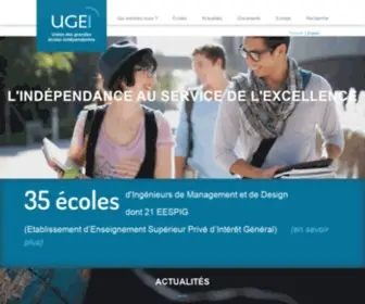 Ugei.fr(Union des grandes écoles indépendantes) Screenshot