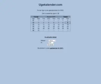 Ugekalender.com(Ugekalender 2020) Screenshot