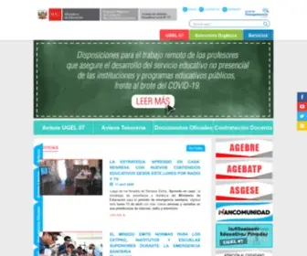 Ugel07.gob.pe(Portal Web de la UNIDAD DE GESTIÓN EDUCATIVA LOCAL Nº 07) Screenshot