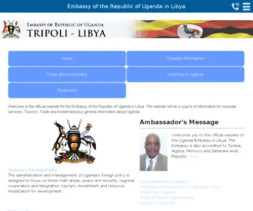 Ugembassylibya.org(Embassy of Uganda) Screenshot