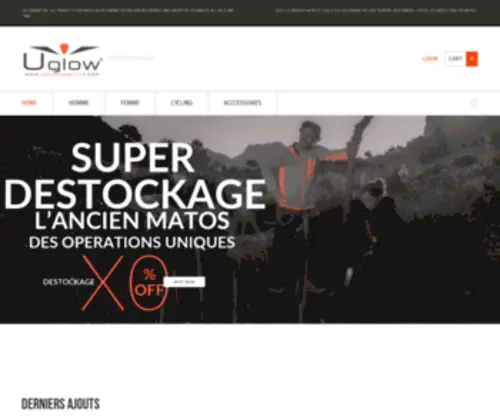 Uglowbyactive.com(Achetez les produits Uglow RUNNING & OUTDOOR en ligne) Screenshot