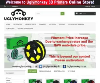 Uglymonkey.co.za(Uglymonkey 3D printers) Screenshot