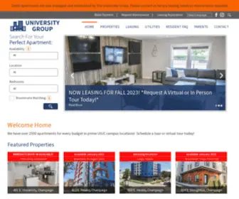 Ugroupcu.com(University Group Apartments in Champaign) Screenshot