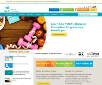 Uhahealth.com(Hawaii Health Insurance Company) Screenshot