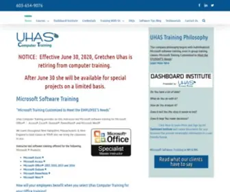 Uhasct.com(Microsoft Training New Hampshire & Massachusetts Uhas Computer Training) Screenshot