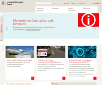 UHBS.ch(Universitätsspital Basel) Screenshot