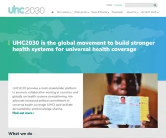 UHC2030.org(UHCAccelerating progress towards Universal Health Coverage) Screenshot