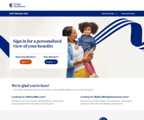 Uhcmemberhub.com(UnitedHealthcare Member Hub) Screenshot