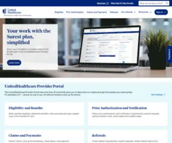 UhcProvider.com(Healthcare Provider Resources) Screenshot
