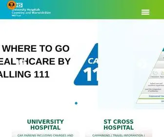 UHCW.nhs.uk(University Hospitals Coventry & Warwickshire) Screenshot