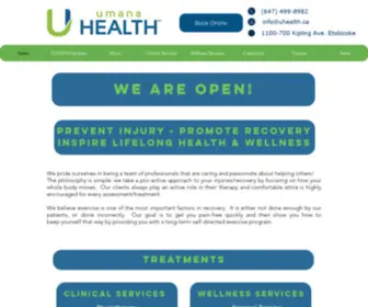 Uhealth.ca(Umana Health) Screenshot