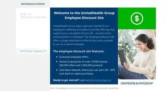 Uhgemployeediscounts.com(UnitedHealth Group Savings) Screenshot