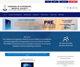 UHMS.org(Undersea & Hyperbaric Medical Society) Screenshot