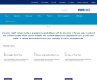 Uhnresearch.ca(Research at UHN) Screenshot