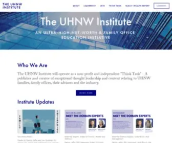 Uhnwinstitute.org(The UHNW Institute) Screenshot