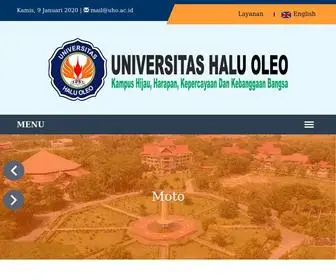 Uho.ac.id(Universitas Halu Oleo) Screenshot