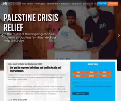 Uhrelief.org(United Hands Relief) Screenshot