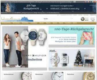 Uhren4You.de(Wanduhren & Armbanduhren im Uhrenshop online kaufen) Screenshot