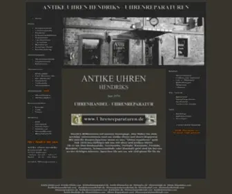 Uhrmacherwerkstatt.com(ANTIK UHREN HENDRIKS) Screenshot